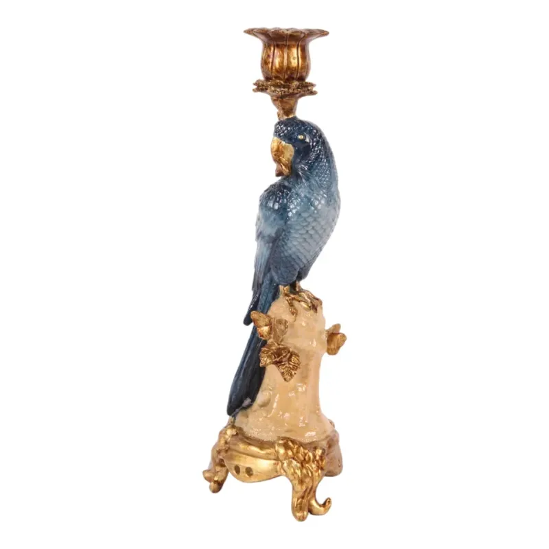 kandelaar papegaai 33 cm - blauw